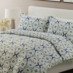 Boutique Living India Blue Cotton Ethnic Motifs King Bedsheet With 2 Pillow Covers-image-28