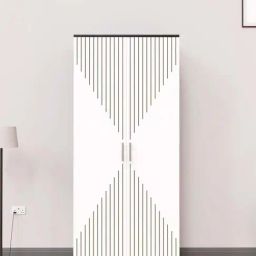 SPYDER CRAFT Albite Engineered Wood Double Door Wardrobe (Black & White)-40