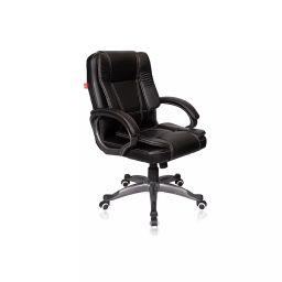 Rose SpaceX I Leatherette Executive Mid Back Revolving Office Chair Black-image-81