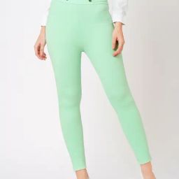 Globus Mint Green Blended Skinny Fit Treggings-image-95
