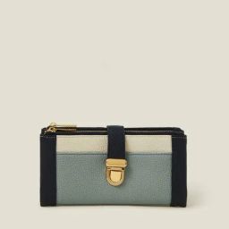 Accessorize London Blue Textured Bi-Fold Wallet for Women-64