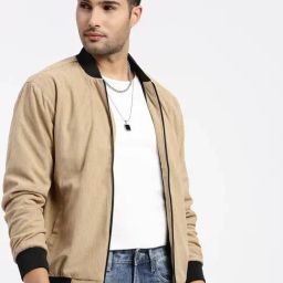 SHOWOFF Camel Brown Corduroy Slim Fit  Jacket-picture-20