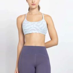 adidas Blue & Grey Printed Sports Bra-14