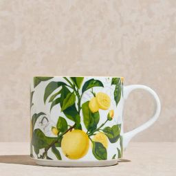 Westside Home Yellow Lemon Printed Straight Mug-40