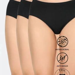 Zivame Black Solid Panties (Pack of 3)-image-97