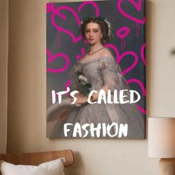 Art Street Multicolour Feminist Altered Stretch Canvas Painting-image-48