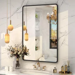 The Artment Streamline Rectangle Wall Mirror Black 69 Cm-picture-0