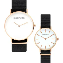JOKER & WITCH White & Gold Toned Roy Miller & June Couple Watch Gift Set  JWCW89-image-19