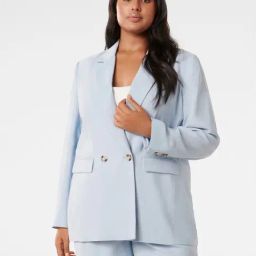 Forever New Blue Regular Fit Blazer-image-49