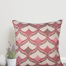 Home Red & Off White Geometric Square Cushion Covers-58