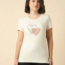 Van Heusen Beige Relaxed Fit Printed Night T-Shirt-image-73