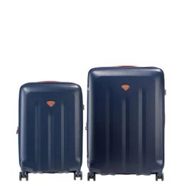 Jump Uppsala Rigid Navy 8 Wheels Medium Hard Cabin Trolley Bag Set of 2-image-36