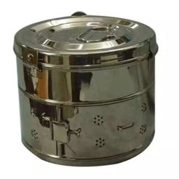 Sukhad Stainless Steel Dressing Drum with Button and Size 11x4.5 inch (279x114 mm)-image-24
