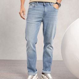 Nautica Men Straight Fit Mid-Rise Light Fade Stretchable Jeans-picture-8