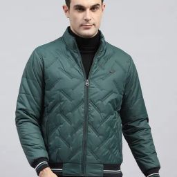 Monte Carlo Green Regular Fit Quilted Hooded Jacket-image-46
