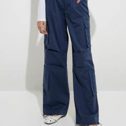 Nuon by Westside Navy Cargo-Style High-Rise Cotton-Blend Pants-picture-28