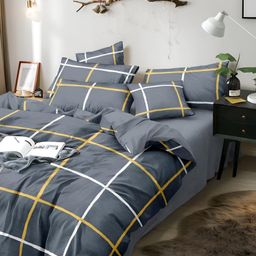 RRC Grey Checked Double Queen Duvet Cover-picture-11