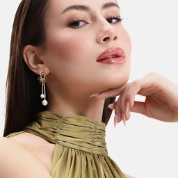 DressBerry Teardrop Shaped Drop Earrings-1