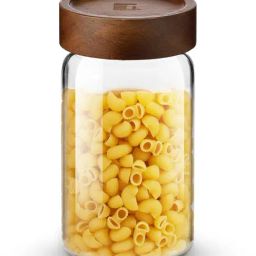 Bergner Acadia Borosilicate Airtight Multipurpose Glass Jar with Solid Wood Lid (550ml)-27