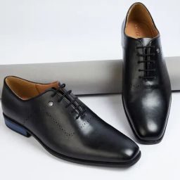 Code by Lifestyle Men's Black Oxford Shoes-image-87