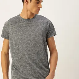 Sports52 wear Men Grey Melange Round-Neck Dry Fit Training or Gym T-shirt-image-50