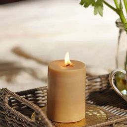 Pure Home and Living Beige White Jasmine Small Pillar Candles - Set of 2-image-46