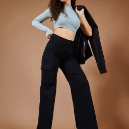 Dolce Crudo Black Denim Solid Jeans-image-20