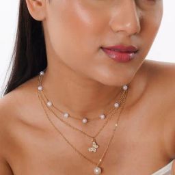 Joker & Witch Sirena Pearl Gold Necklace for Women-image-57