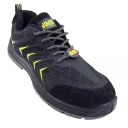 JAMA Steel Toe Safety Shoes Low Ankle PU Sole Black Leather & KPU Size UK 7, JF002-image-79