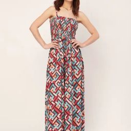 Moomaya Teal & Maroon Printed Jumpsuit-picture-0