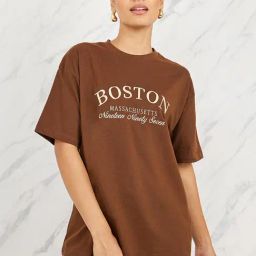 Styli Brown Embroidered T-Shirt-picture-43
