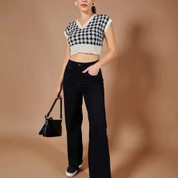 Dolce Crudo Black Denim Solid Jeans-image-18