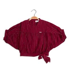 Peppermint Girls Striped Smocked Blouson Top-image-77