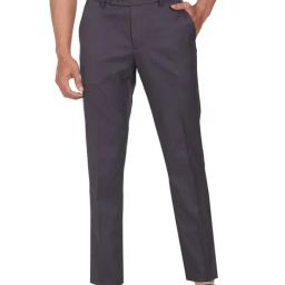 Arrow Grey Regular Fit Trousers-image-43