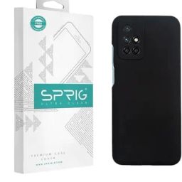 Sprig Liquid Silicone Back Cover for Mi Redmi 10 Prime (Black)-image-34