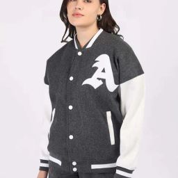 Chkokko Anthra Grey & White Embroidered Jacket-picture-32