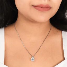 Silberry 925 Sterling Silver Cube Pendant with Box Chain-image-73