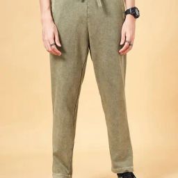 Street 808 By Pantaloons Olive Cotton Regular Fit Sports Trackpants-picture-7