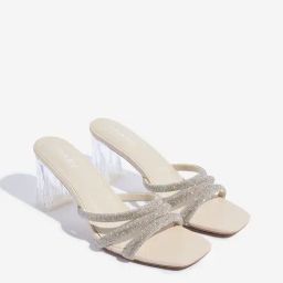 LUNA BLU by Westside Ivory Multi-Strap Heel Sandals-image-34