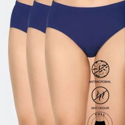 Zivame Blue Solid Panties (Pack of 3)-image-94