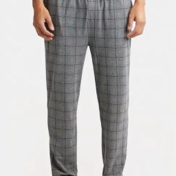 Jockey IM03 Grey Tencel Micro Modal Cotton Elastane Pyjamas with Side Pocket (Prints May Vary)-picture-10