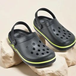 Woodland Men's Black Back Strap Clogs-picture-40