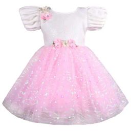 Wish Karo Kids Baby Pink Embellished Frock-picture-29
