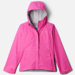 Columbia Girls Pink Ice Pink Omni Tech Arcadia II Rain Jacket-image-42