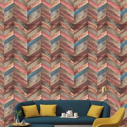 Jaamso Royals Brown & Blue Self Adhesive Removable Wallpaper-image-49