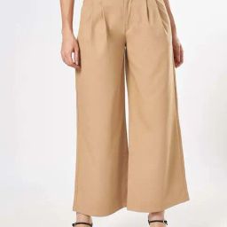 People by Pantaloons Beige Plain Pants-image-72