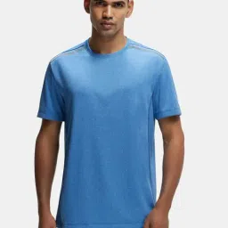 Jockey MV35 Blue Microfiber Elastane Stretch Half Sleeves T-Shirt with Stay Fresh Treatment-image-70