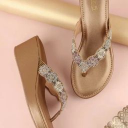 Inc.5 Women's Antique Gold Thong Wedges-picture-29