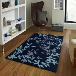 Presto Blue Wool Hand Tufted Carpet-image-35