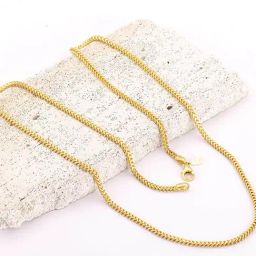 GIVA 925 Sterling Silver Golden Whispering Weave Chain For Men-43